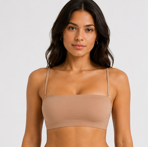 SKIMS Other - SKIMS Naked Bandeau Bra Clay Large Wireless Seamless Strapless NWT